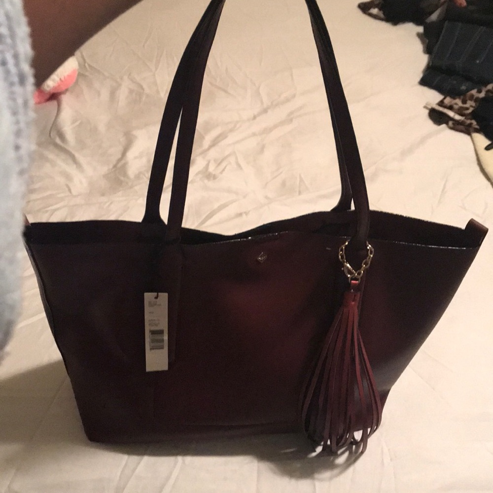 Antonio Melani Metallic tasseled tote